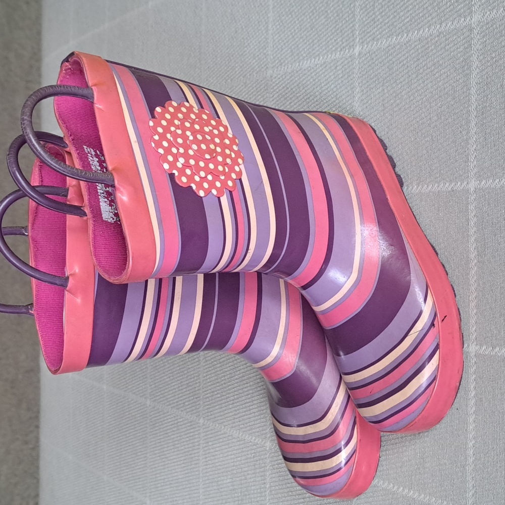Girls Flower Rain Boots